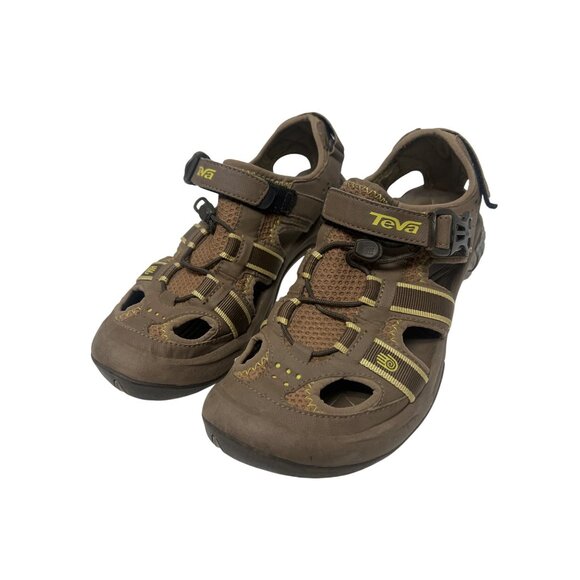 Teva Brown Chocolate Chip Leather Omnium Hiking Sandals - Picture 4 of 12